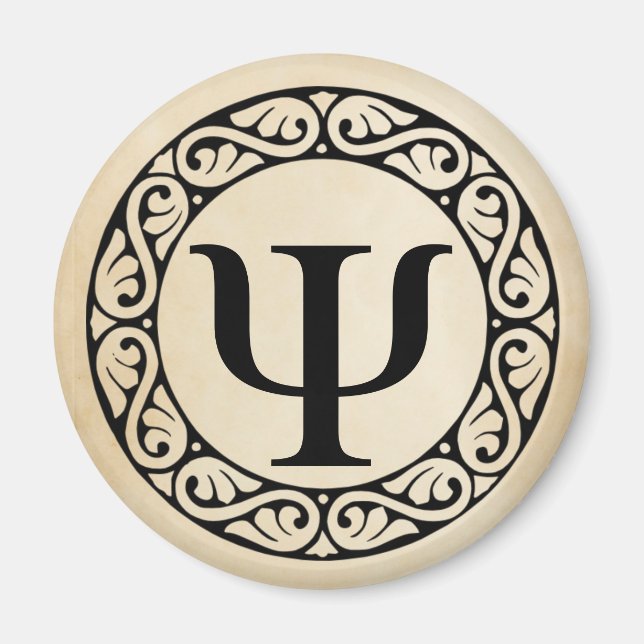 Griechischer Alphabet-Brief Psi Magnet (Vorne)