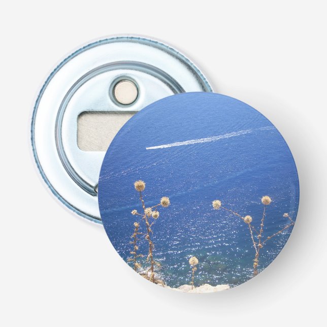 Griechischer Blue Sea Button Flaschenöffner (Vorderseite)