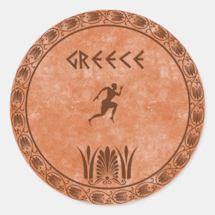 griechischer Entwurf des Kreises Runder Aufkleber