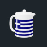 Griechischer Flaggenteapot<br><div class="desc">Fügen Sie Ihrer Teesammlung eine Touch griechischer Eleganz hinzu, mit unserem exklusiven Teekessel mit der griechischen Flagge! Dieser Teekessel mit viel Liebe zum Detail ist mehr als nur ein funktioneller Gegenstand, er ist ein Feiern des griechischen Erbes und des kulturellen Stolzes. Das wunderschöne Design zeigt die ikonische griechische Fahne und...</div>