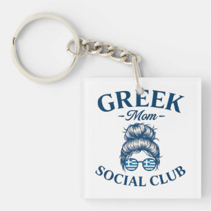 Griechischer Frauen-Mama-Social-Club Moderne griec Schlüsselanhänger