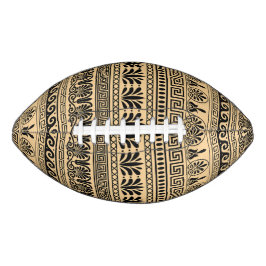 Griechischer Fret, Mittelmeer-Muster, braun Football