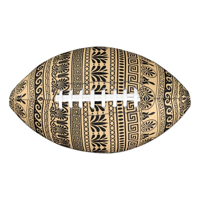Griechischer Fret, Mittelmeer-Muster, braun Football (Vorderseite)