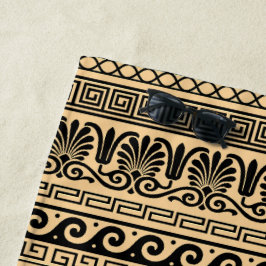 Griechischer Fret, Mittelmeer-Muster, braun Strandtuch