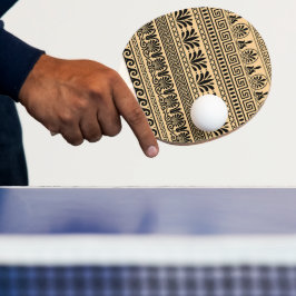 Griechischer Fret, Mittelmeer-Muster, braun Tischtennis Schläger