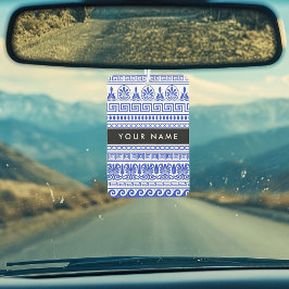 Griechischer Fret, Mixed Meander Key, Blau, Ihr Na Autolufterfrischer