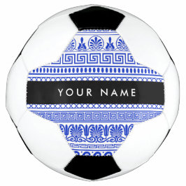Griechischer Fret, Mixed Meander Key, Blau, Ihr Na Fußball