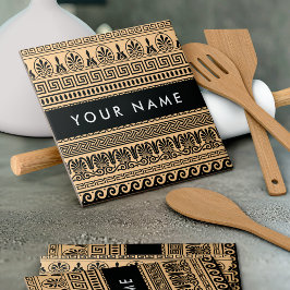 Griechischer Fret, Mixed Meander Key, Braun, Ihr N Fliese