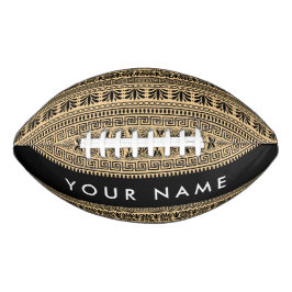 Griechischer Fret, Mixed Meander Key, Braun, Ihr N Football