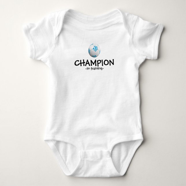 Griechischer Fußball-Champion Baby Strampler (Vorderseite)