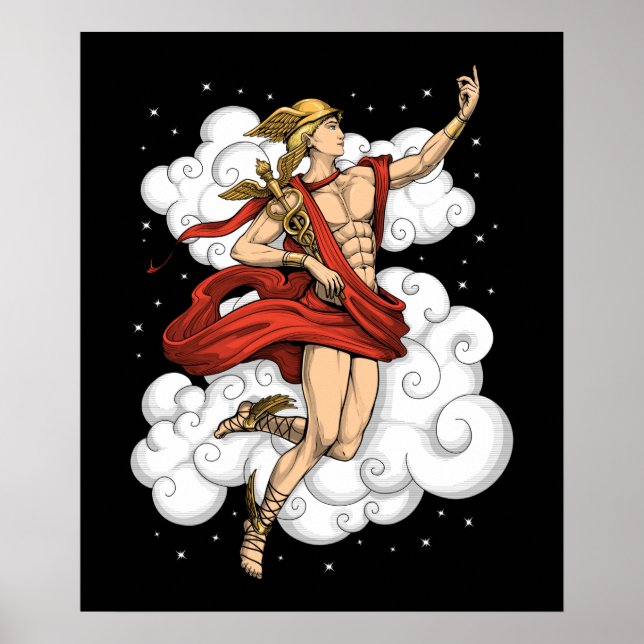 Griechischer Gott Hermes Poster (Vorne)