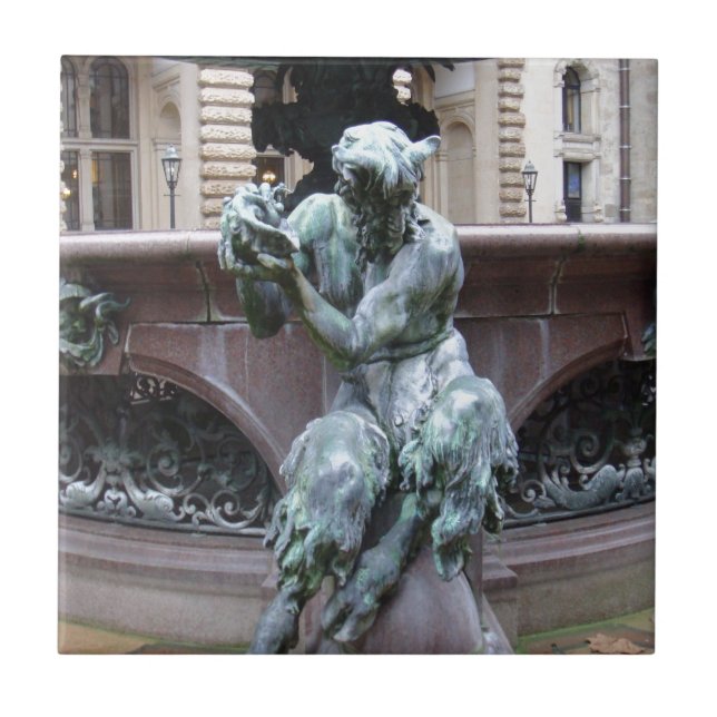 Griechischer Gott Pan Fliese (Vorderseite)