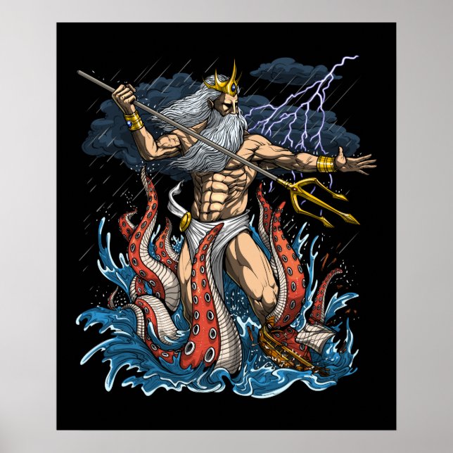Griechischer Gott Poseidon Poster (Vorne)