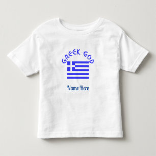 Griechischer Gott und die griechische Flagge Perso Kleinkind T-shirt