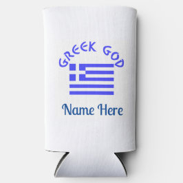 Griechischer Gott und die griechische Flagge Perso Selters Dosenkühler