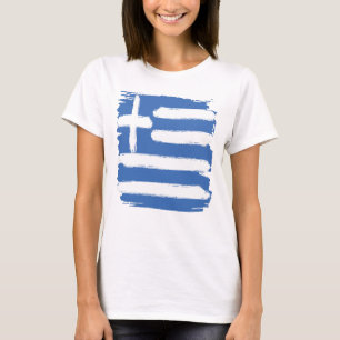 Griechischer Grunge Vintage-Flagge Griechenland T-Shirt