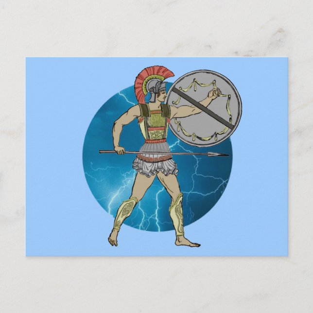 Griechischer Krieger Postkarte (Vorderseite)