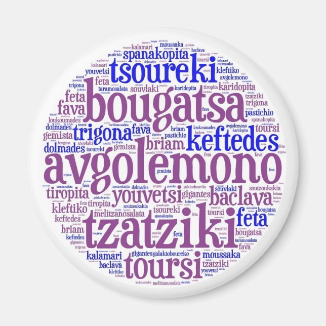 Griechischer Kühlschrankmagnet für Lebensmittel (R (Vorne)