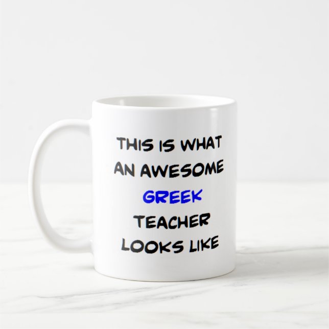 griechischer Lehrer, phantastisch Kaffeetasse (Links)