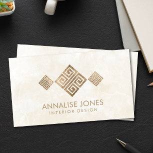 Griechischer Luxusschlüssel - griechische Windung Visitenkarte