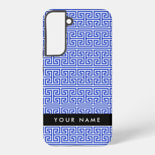 Griechischer Mäander Schlüsselanhänger Blau, Dein  Samsung Galaxy Hülle