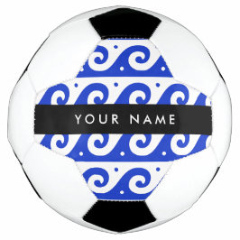 Griechischer Masander-Schlüssel, Wave Key, Blau, I Fußball