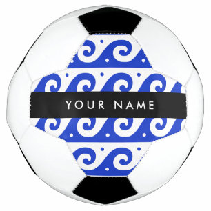 Griechischer Masander-Schlüssel, Wave Key, Blau, I Fußball