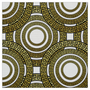 Griechischer Meander in Golden Seamless-Muster Stoff