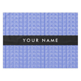 Griechischer Meander Key Blue, Ihr Name, personali Tischdecke