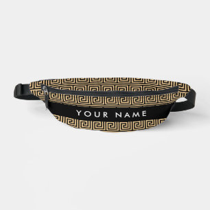 Griechischer Meander Key Brown, Ihr Name, personal Bauchtasche