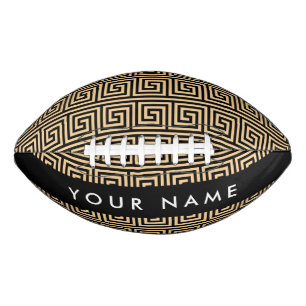 Griechischer Meander Key Brown, Ihr Name, personal Football
