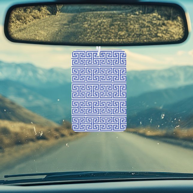 Griechischer Meander Key Square H Pattern Blau Autolufterfrischer (Von Creator hochgeladen)