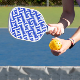 Griechischer Meander Key Square H Pattern Blau Pickleball Schläger