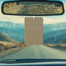 Griechischer Meander Key Square H Pattern Brown