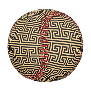 Griechischer Meander Key Square H Pattern Brown Baseball