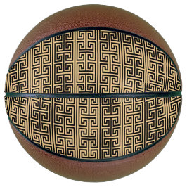 Griechischer Meander Key Square H Pattern Brown Basketball
