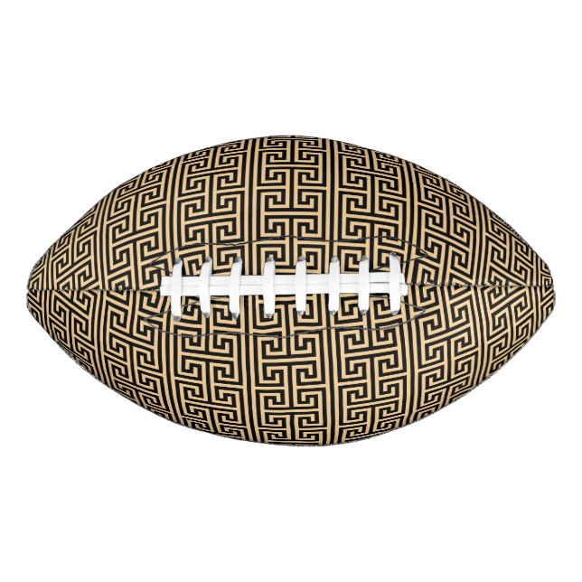 Griechischer Meander Key Square H Pattern Brown Football (Vorderseite)
