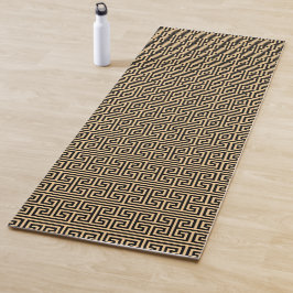 Griechischer Meander Key Square H Pattern Brown Yogamatte