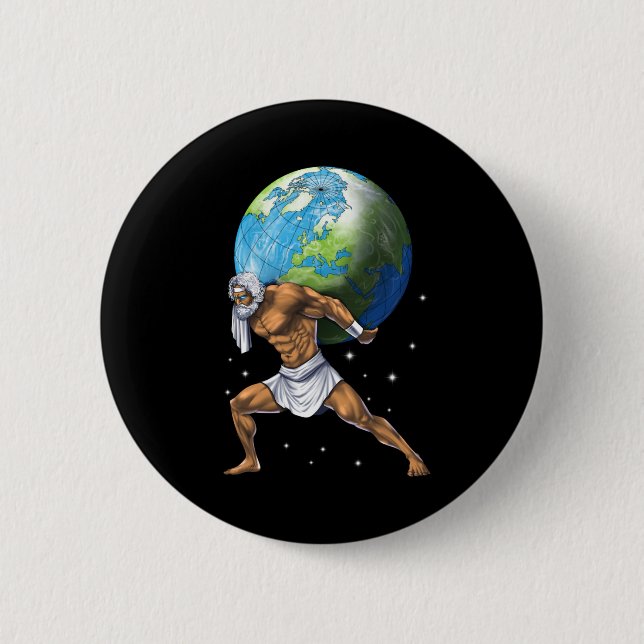 Griechischer Mythologie, Gott Atlas Button (Vorderseite)