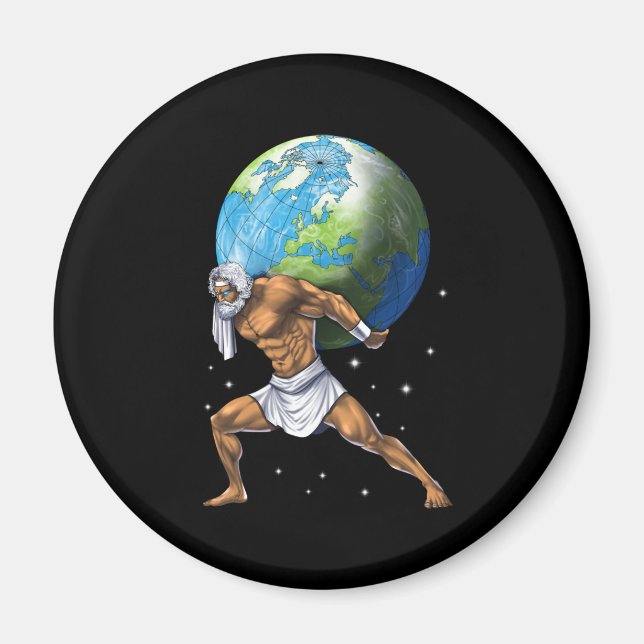 Griechischer Mythologie, Gott Atlas Magnet (Vorne)