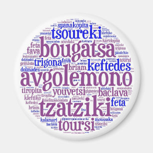 Griechischer NahrungsmittelKühlschrankmagnet Magnet