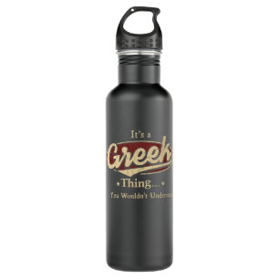 Griechischer Name Flaschengeschenk Edelstahlflasche
