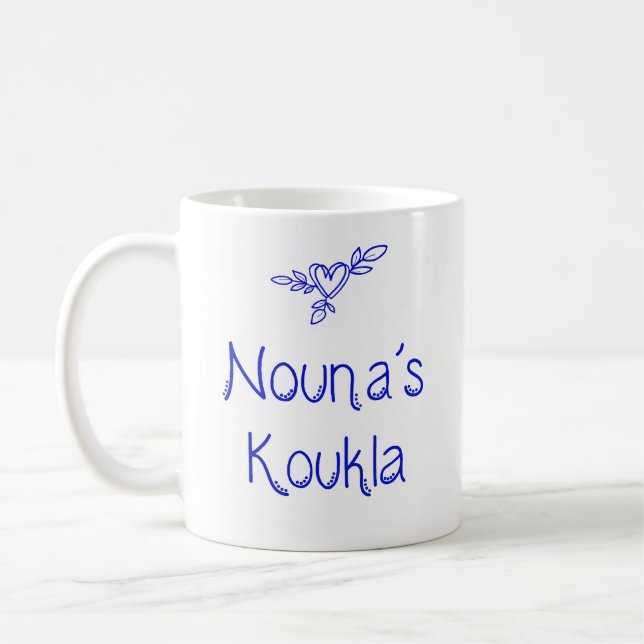 Griechischer Nouna's Koukla Becher  Kaffeetasse (Links)