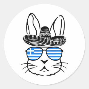 Griechischer Osterhase Cinco De Mayo 2025 Familien Runder Aufkleber