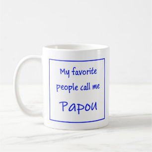 Griechischer Papou-Becher mit dem Spruch "Meine Li Kaffeetasse