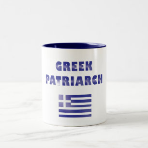 Griechischer Patriarch Griechenland Flaggenflagge Zweifarbige Tasse