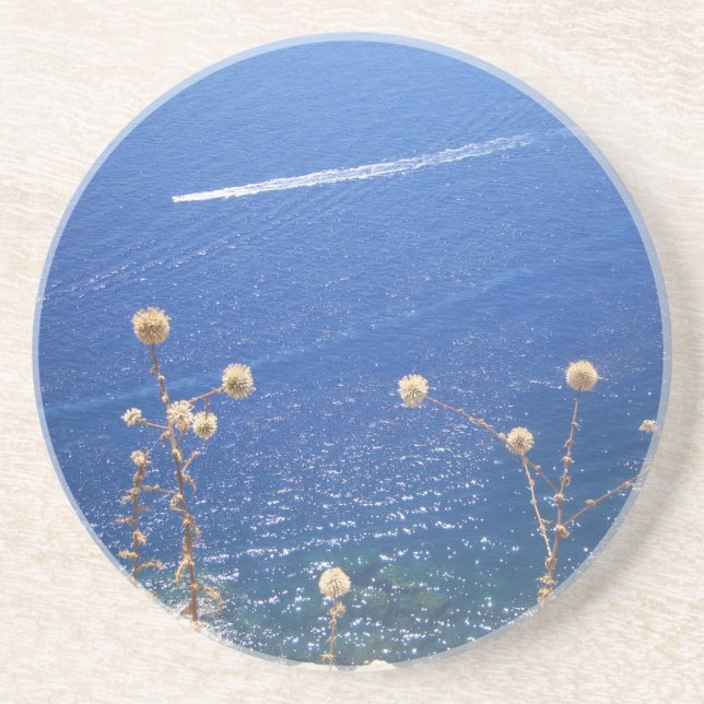 Griechischer Sandsteinsee-Untersetzer Getränkeuntersetzer (Vorne)