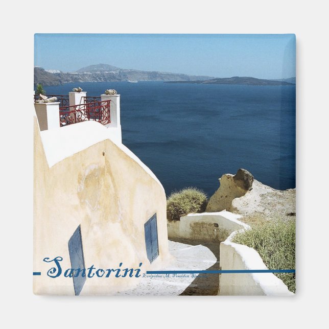 griechischer Santorinmagnet Magnet (Vorne)