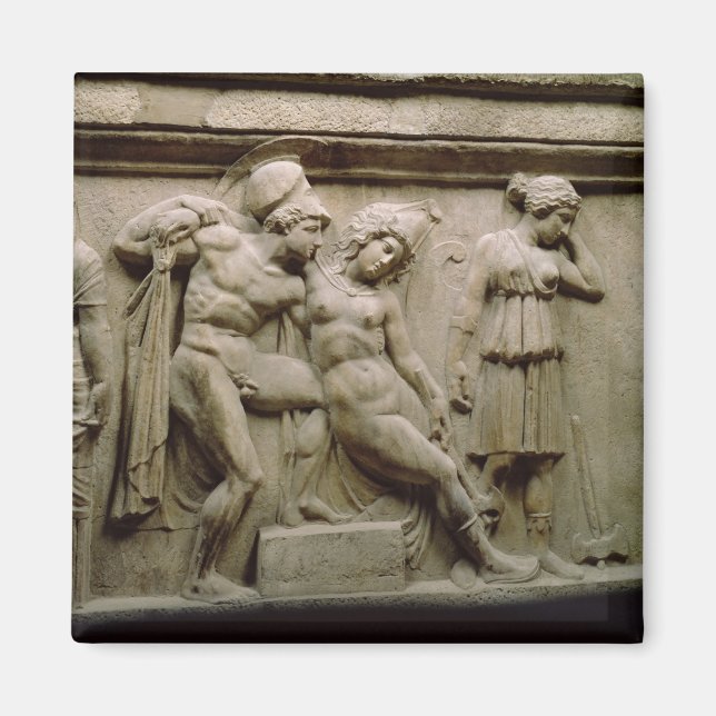 Griechischer Sarcophagus mit einer Szene, die die  Magnet (Vorne)