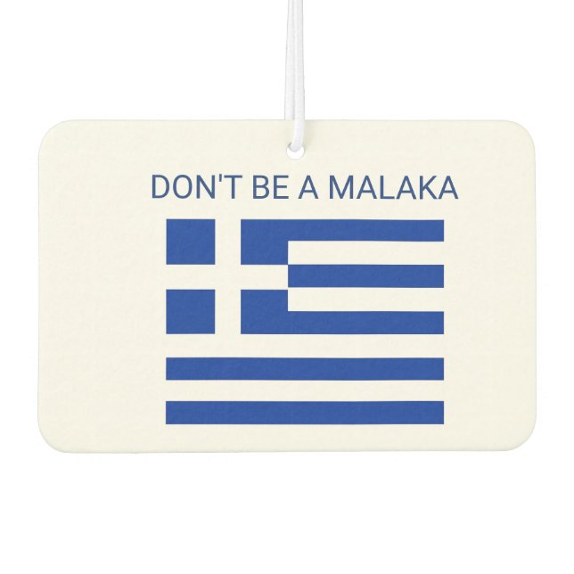Griechischer Sarkasmus Autolufterfrischer (Vorderseite)